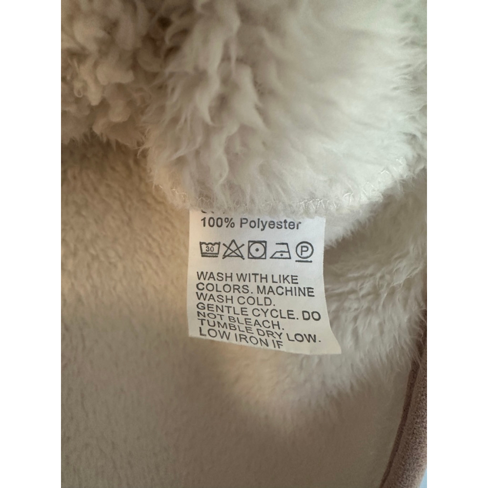 Women's KIRUNDO Beige Cream Sherpa Fleece Pullover Sweater M - Picture 8 of 9